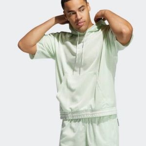 Adidas short sleeve hoodie NWT